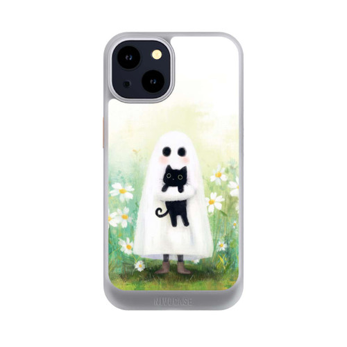 Apple iPhone 14 NIVOcore Geist und Katze Halloween mit KI