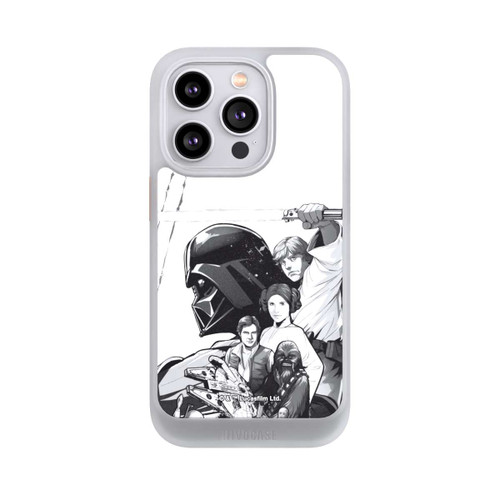 Apple iPhone 14 Pro NIVOcore StarWars Charaktere - Schwarz-Weiß
