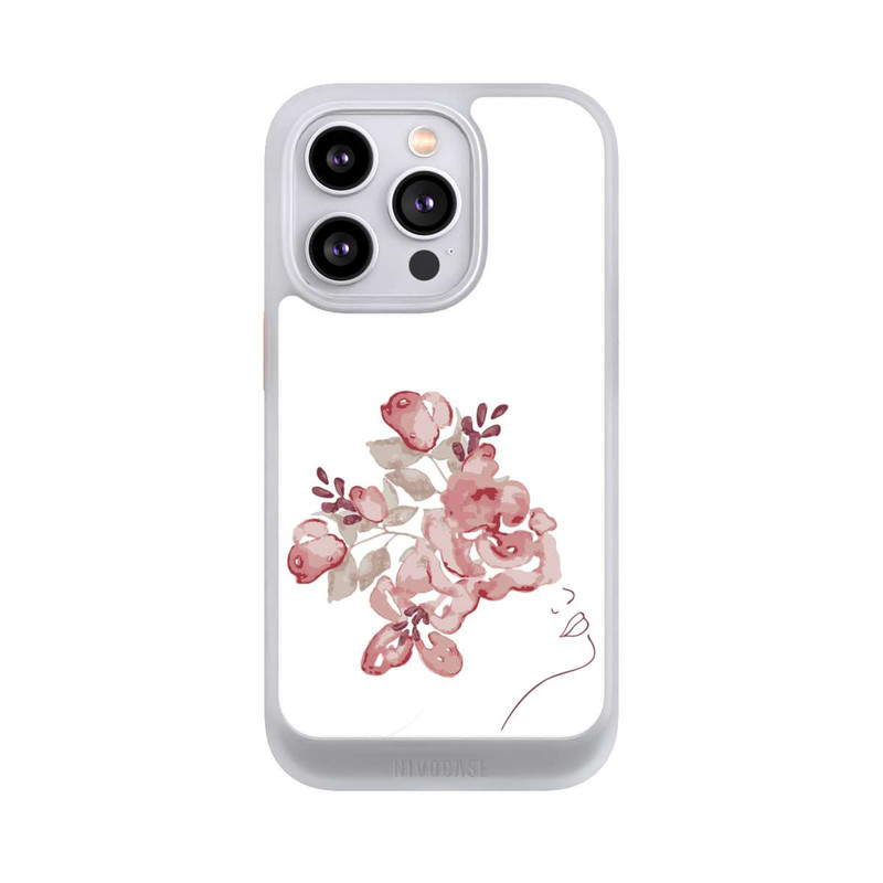 iPhone 14 Pro NIVOcore Line Art Woman face flowers