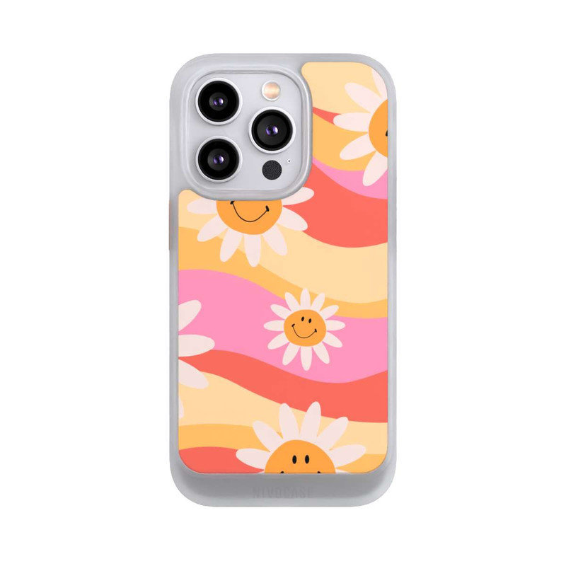 iPhone 14 Pro NIVOcore Retro Smiles Orange Colorful