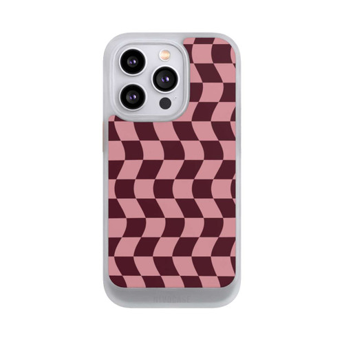 Apple iPhone 14 Pro NIVOcore Schachbrett Rot-Rosa