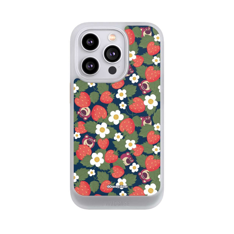 iPhone 14 Pro NIVOcore Lotso Toy Story Strawberry Flower Pattern