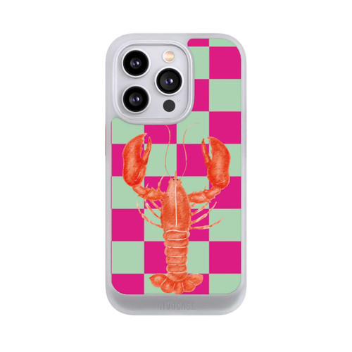 Apple iPhone 14 Pro NIVOcore Pink Checkers Lobster