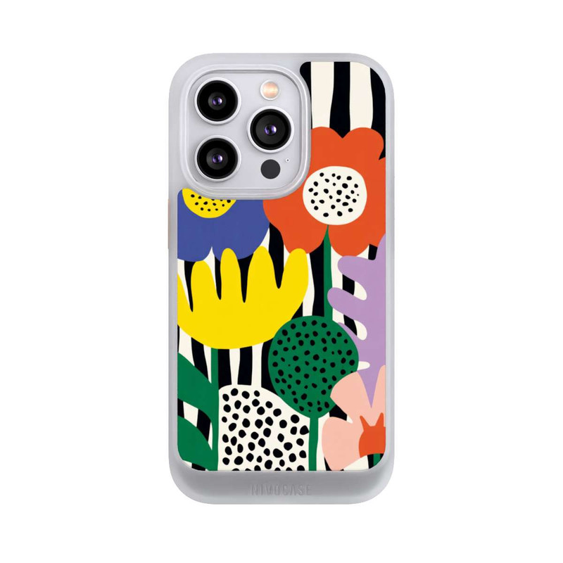 iPhone 14 Pro NIVOcore Flowers Striped Background