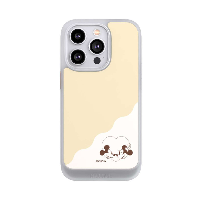 iPhone 14 Pro NIVOcore Mickey and Minnie Love Heart Beige