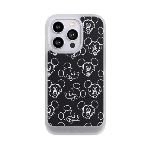 Apple iPhone 14 Pro NIVOcore Disney Mickey Faces Black Line Art Pattern