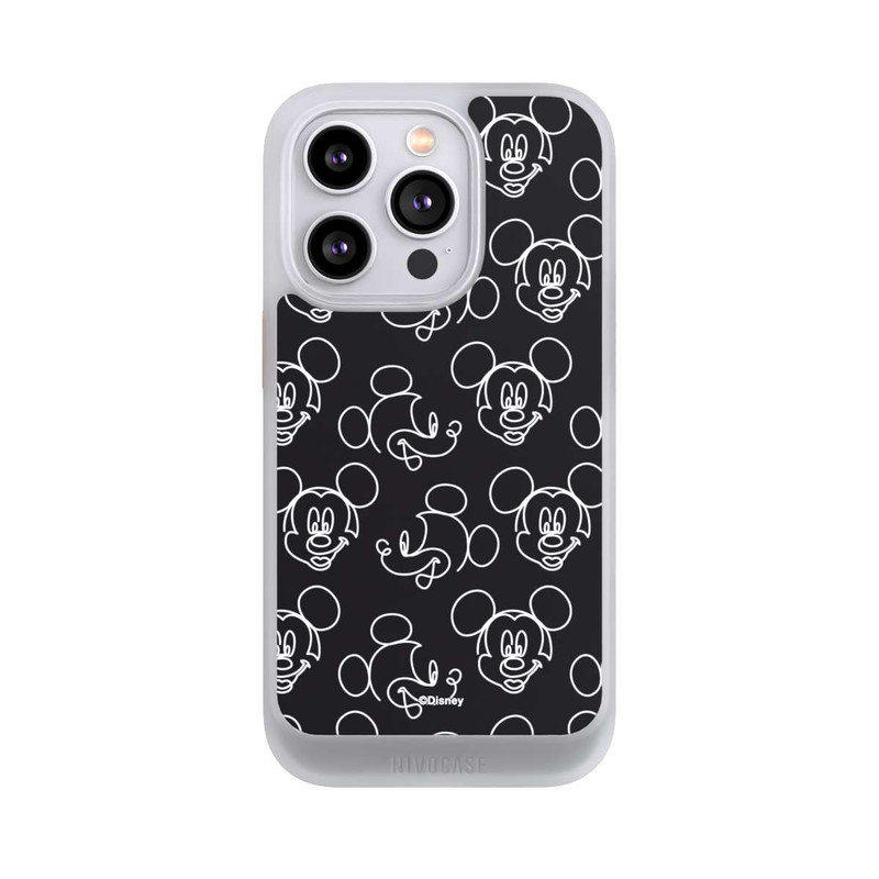 iPhone 14 Pro NIVOcore Disney Mickey Muster Schwarz