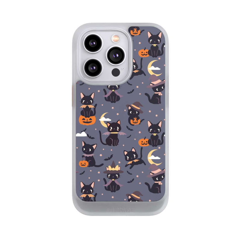 iPhone 14 Pro NIVOcore Cute Halloween Witch Cats and Pumpkins