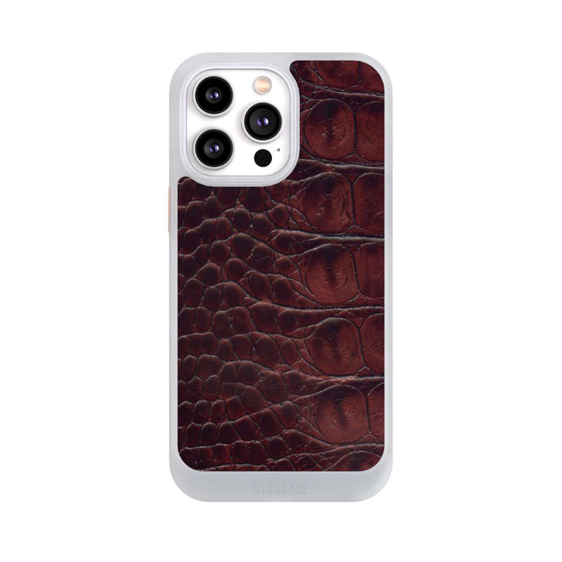 iPhone 14 Pro Max NIVOcore Cuir de Crocodile
