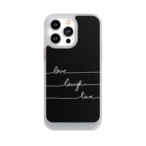 Apple iPhone 14 Pro Max NIVOcore Love Laugh Live weiß/schwarz