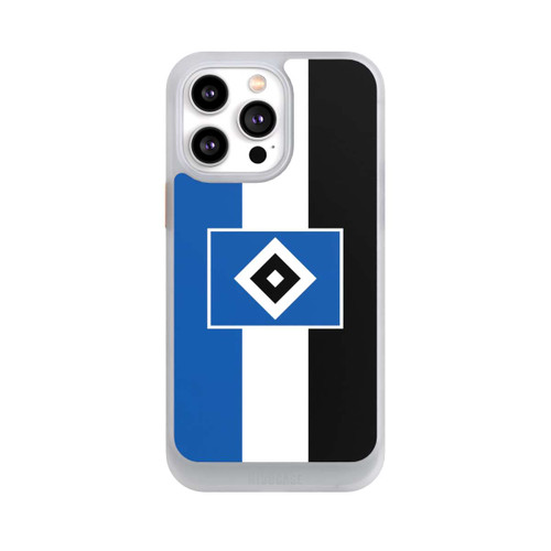 Apple iPhone 14 Pro Max NIVOcore HSV Streifen - Blau-Weiß-Schwarz