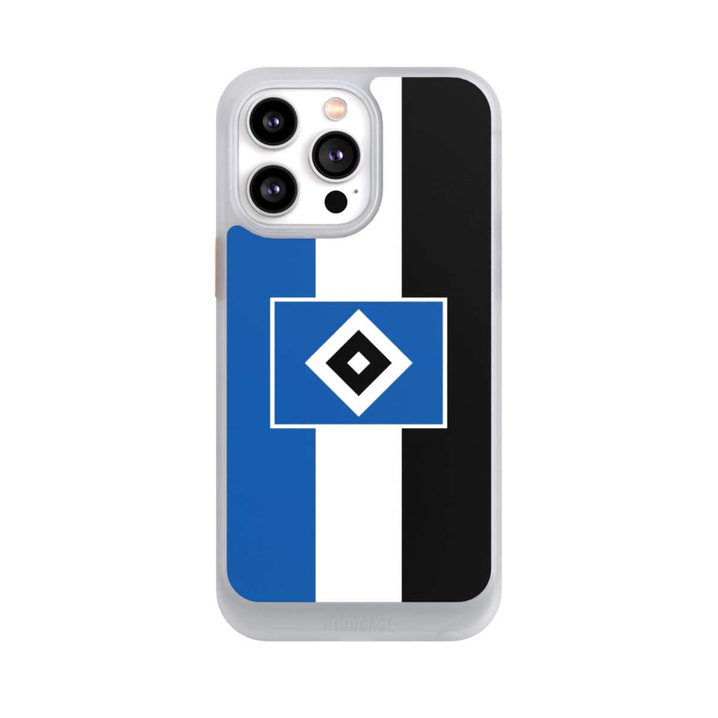 iPhone 14 Pro Max NIVOcore HSV Streifen - Blau-Weiß-Schwarz