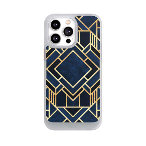 Apple iPhone 14 Pro Max NIVOcore Kunst Deko Blau Golddruck