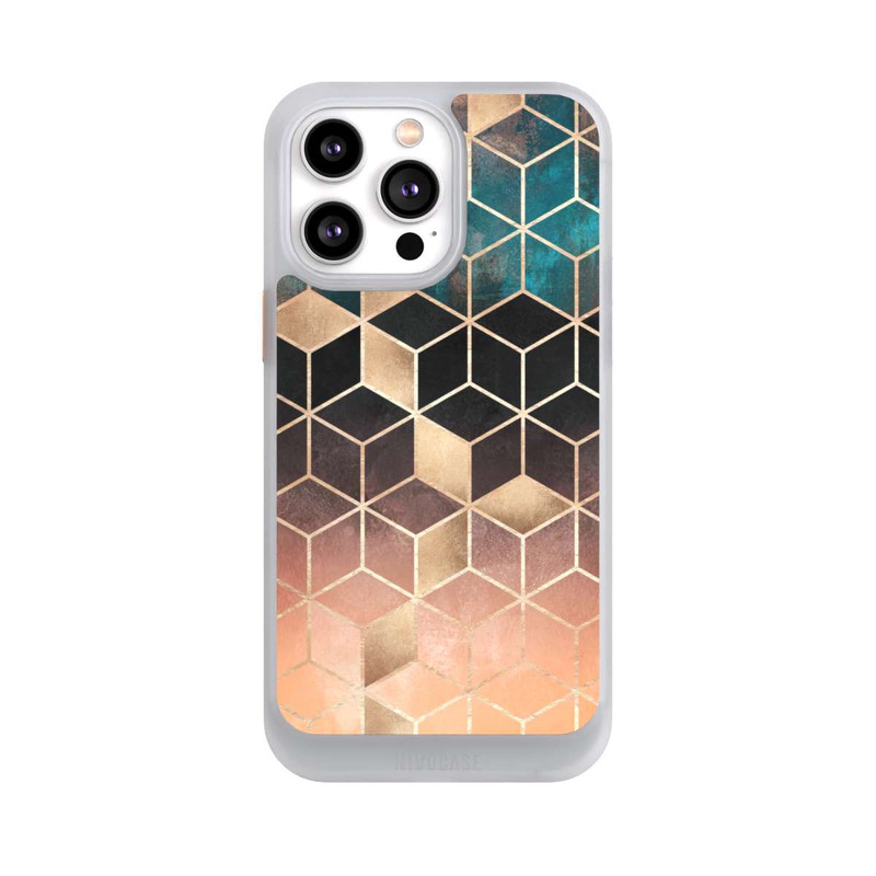 iPhone 14 Pro Max NIVOcore Ombre Traum Würfel Gold Druck