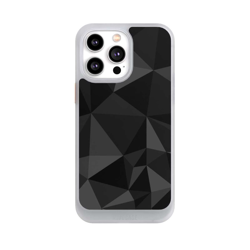 iPhone 14 Pro Max NIVOcore Polygonmuster schwarz