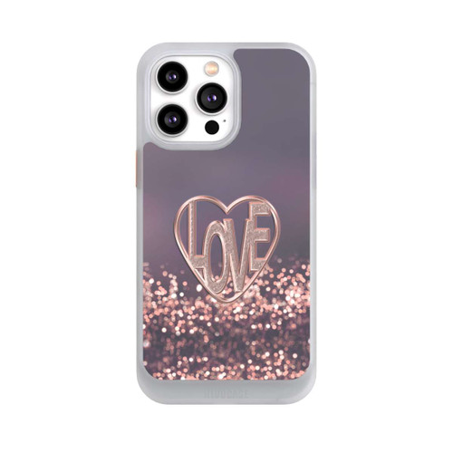 Apple iPhone 14 Pro Max NIVOcore LOVE Glitzerrosa
