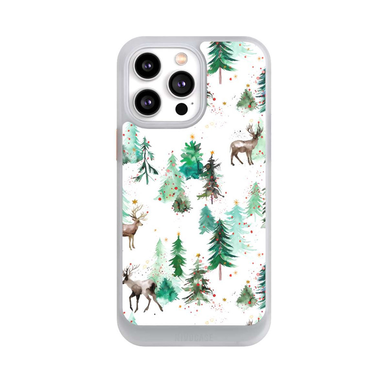iPhone 14 Pro Max NIVOcore Hirsche und Winterweihnachtsbäume