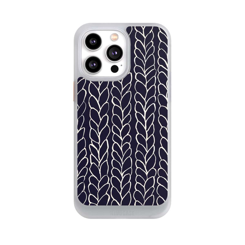 iPhone 14 Pro Max NIVOcore gezeichnete Wollzöpfe Marine