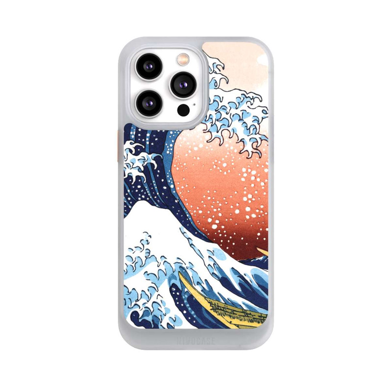 iPhone 14 Pro Max NIVOcore La Grande Vague de Kanagawa Rouge