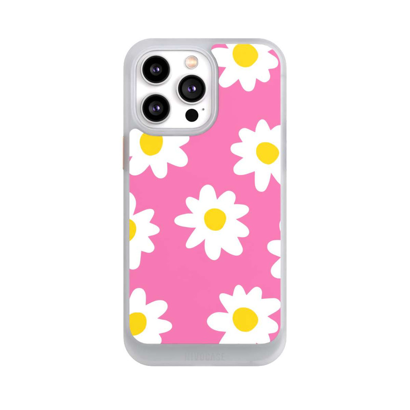 iPhone 14 Pro Max NIVOcore Daisy Pink Pattern