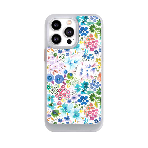 Apple iPhone 14 Pro Max NIVOcore Kunstvolle kleine Frühlingsblumen blau