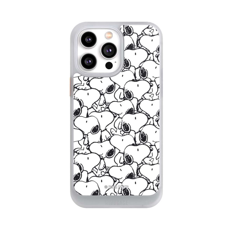iPhone 14 Pro Max NIVOcore Snoopy Muster Schwarz und Weiß