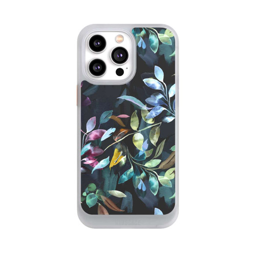 Apple iPhone 14 Pro Max NIVOcore Mystische Aquarellblätter schwarz