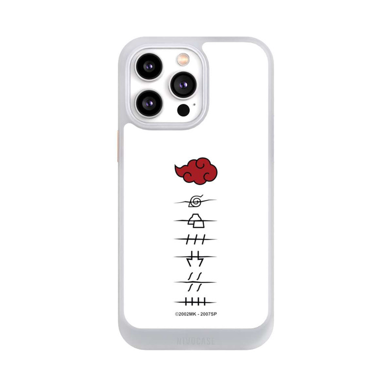 iPhone 14 Pro Max NIVOcore Akatsuki Mitgliedersymbole Weiß