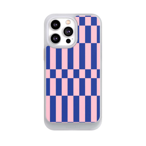 Apple iPhone 14 Pro Max NIVOcore Checked Abstract Bold Electric Blue and Pink Color Block
