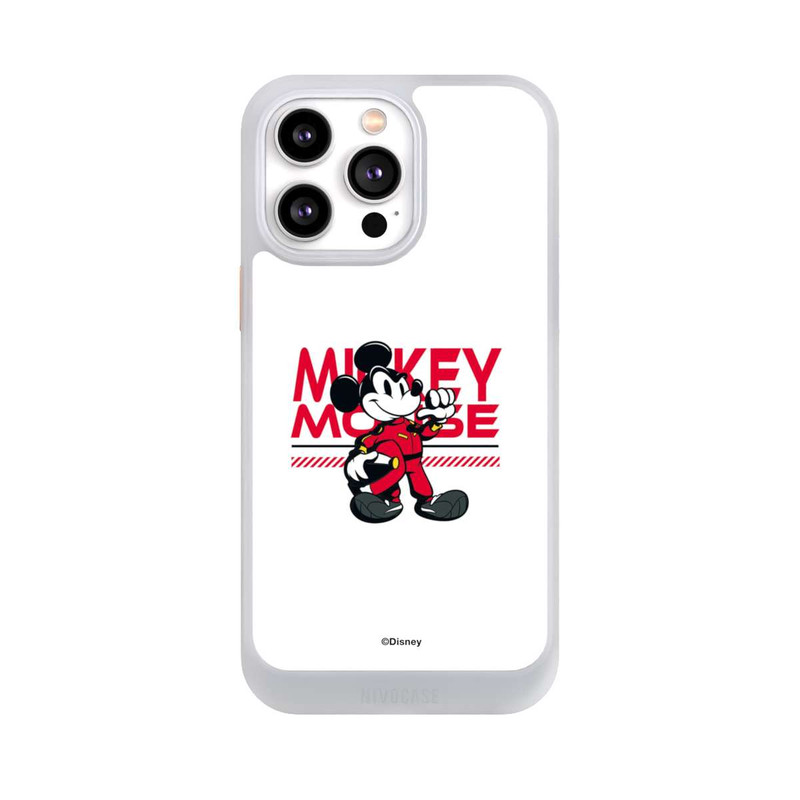 iPhone 14 Pro Max NIVOcore Micky Maus Rennfahrer Weiß