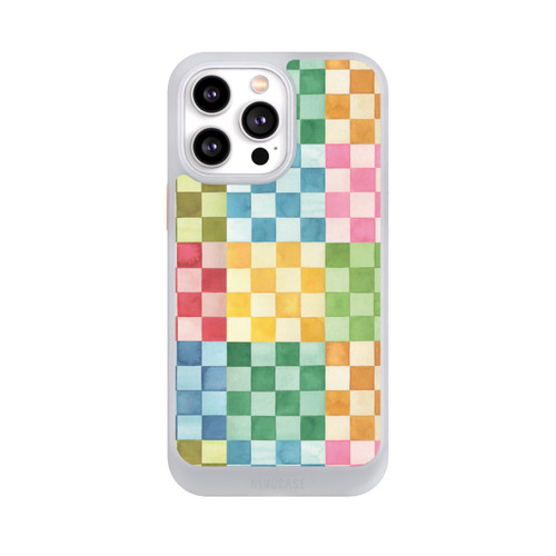 Apple iPhone 14 Pro Max NIVOcore Checkerboard Watercolor Chess Geometric Red