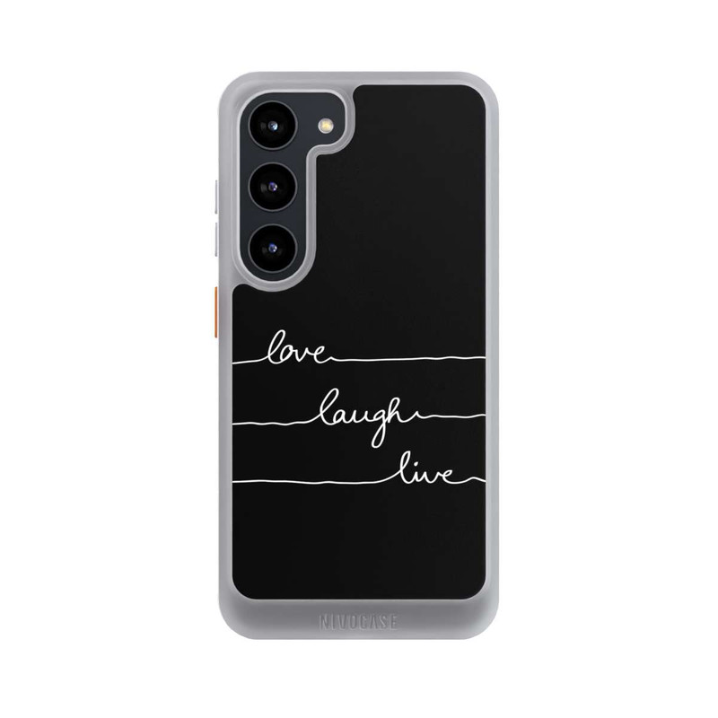 Galaxy S23 NIVOcore Love Laugh Live blanc/noir