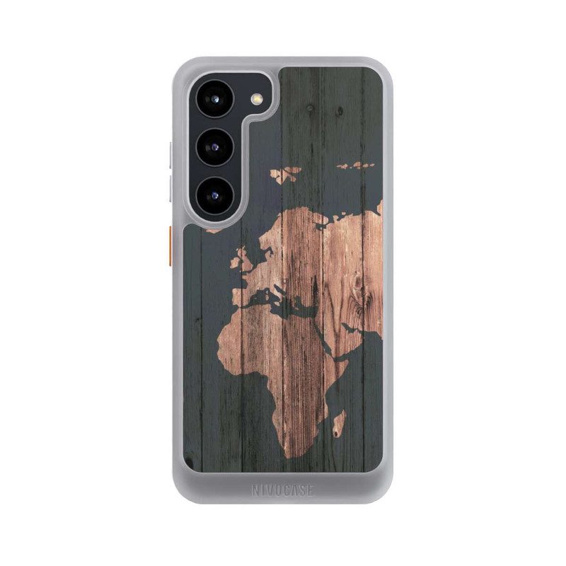 Galaxy S23 NIVOcore Wooden World Map