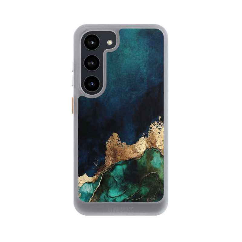 Galaxy S23 NIVOcore Bleu pétrole avec or