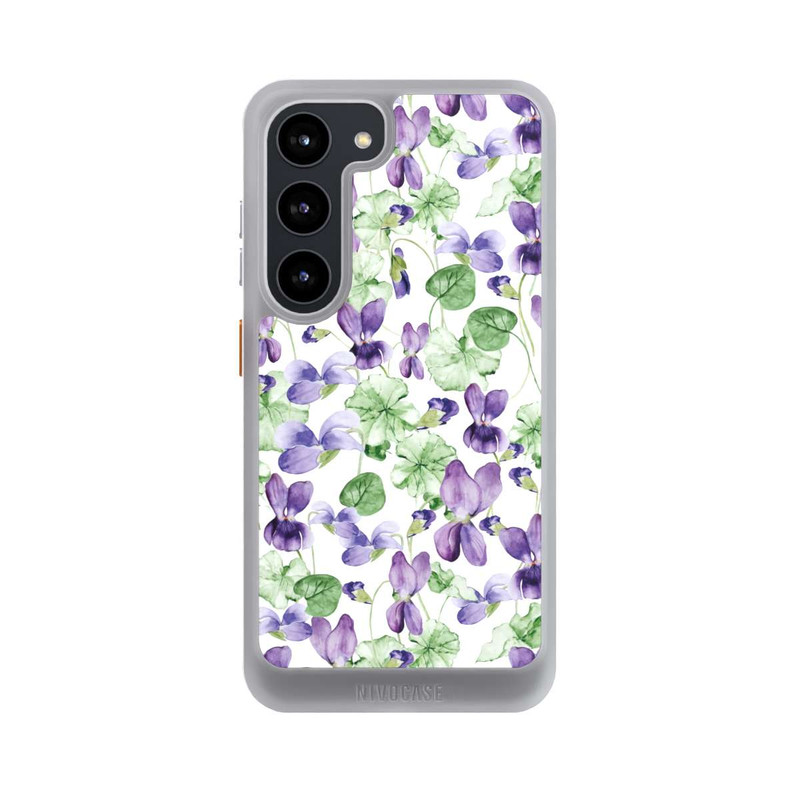 Galaxy S23 NIVOcore Purple Wildflowers Pattern Watercolor