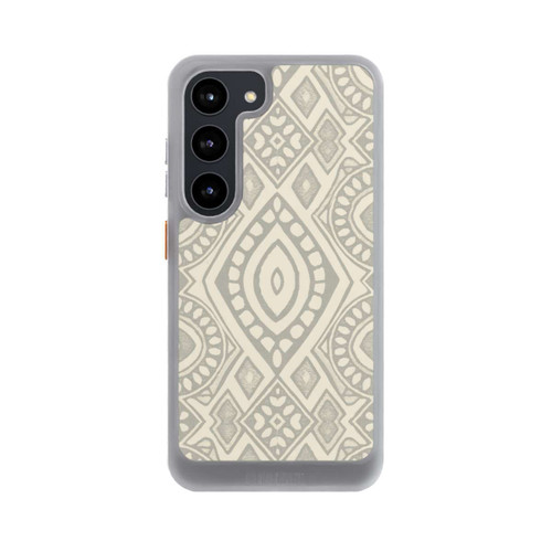 Samsung Galaxy S23 NIVOcore Boho Geometric Mosaic Pattern Neutral Grey and Beige