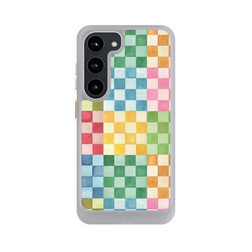 Samsung Galaxy S23 NIVOcore Checkerboard Watercolor Chess Geometric Red