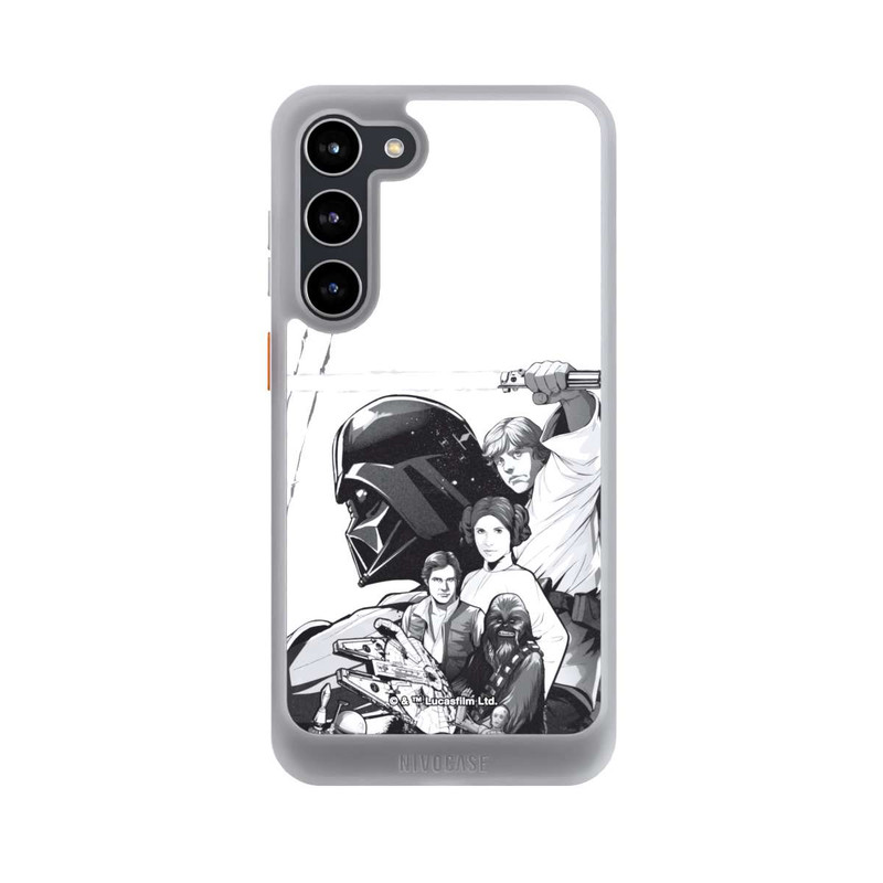 Galaxy S23 + NIVOcore StarWars Charaktere - Schwarz-Weiß