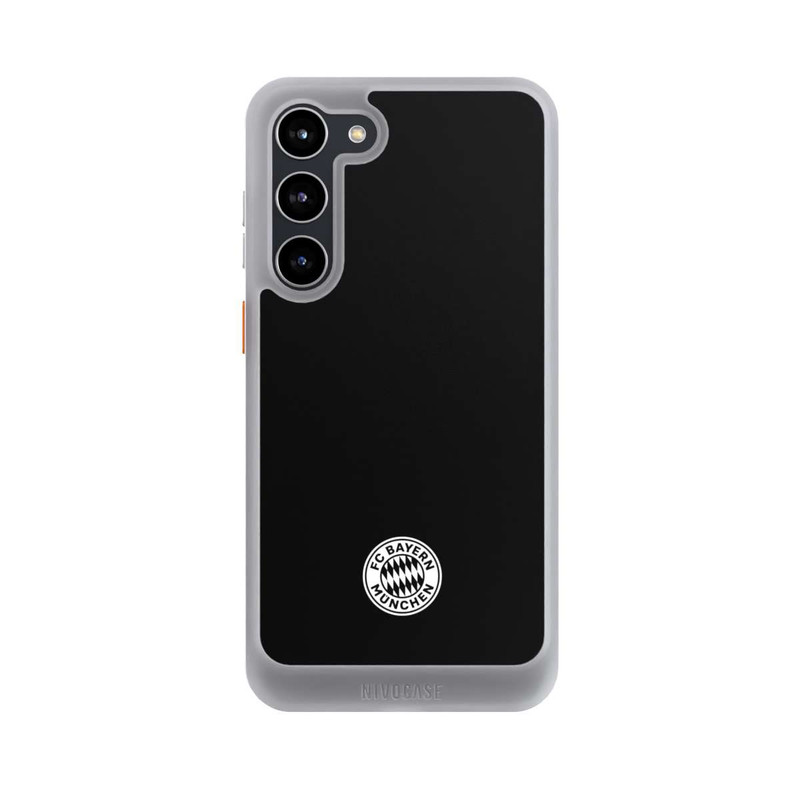 Galaxy S23 + NIVOcore Klassisches FCB Logo Klein - Weiß auf Schwarz