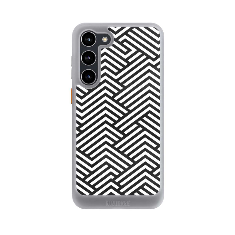 Galaxy S23 + NIVOcore Schwarz und Weiß ZigZag