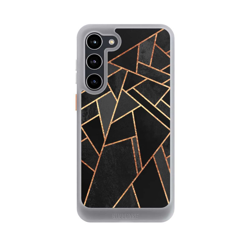 Galaxy S23 + NIVOcore Schwarze Nacht Gold Druck