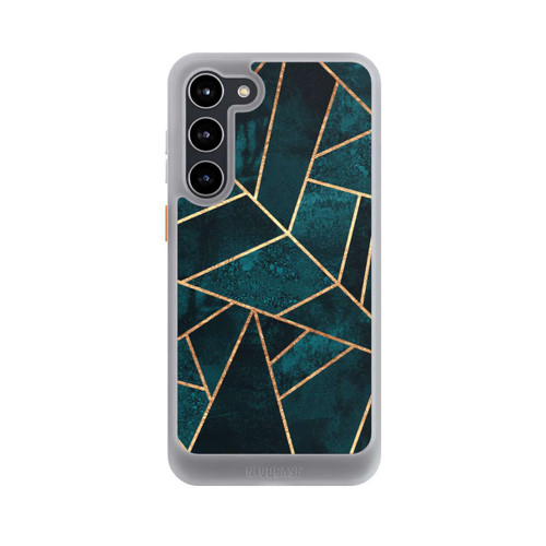 Samsung Galaxy S23+ NIVOcore Tief Blaugrün Stein Gold Druck