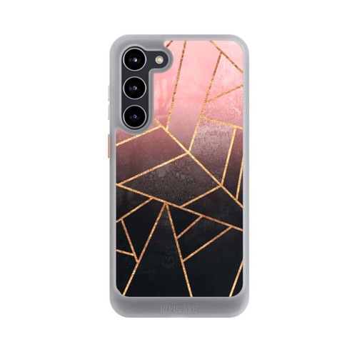 Samsung Galaxy S23+ NIVOcore Pinker und Schwarzer Stein Gold Druck