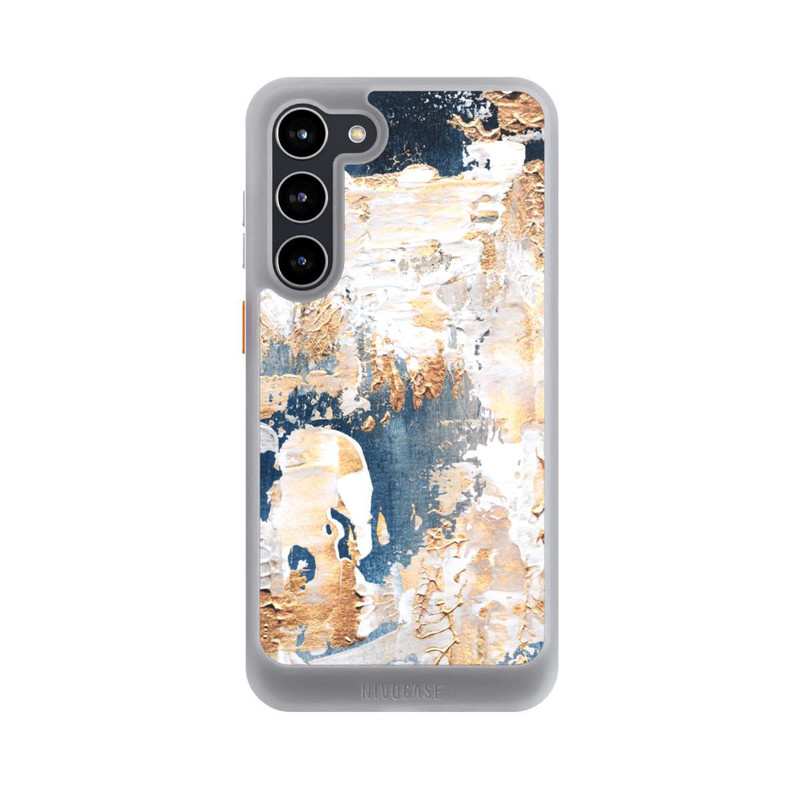 Galaxy S23 + NIVOcore Abstraktion Blau und Gold