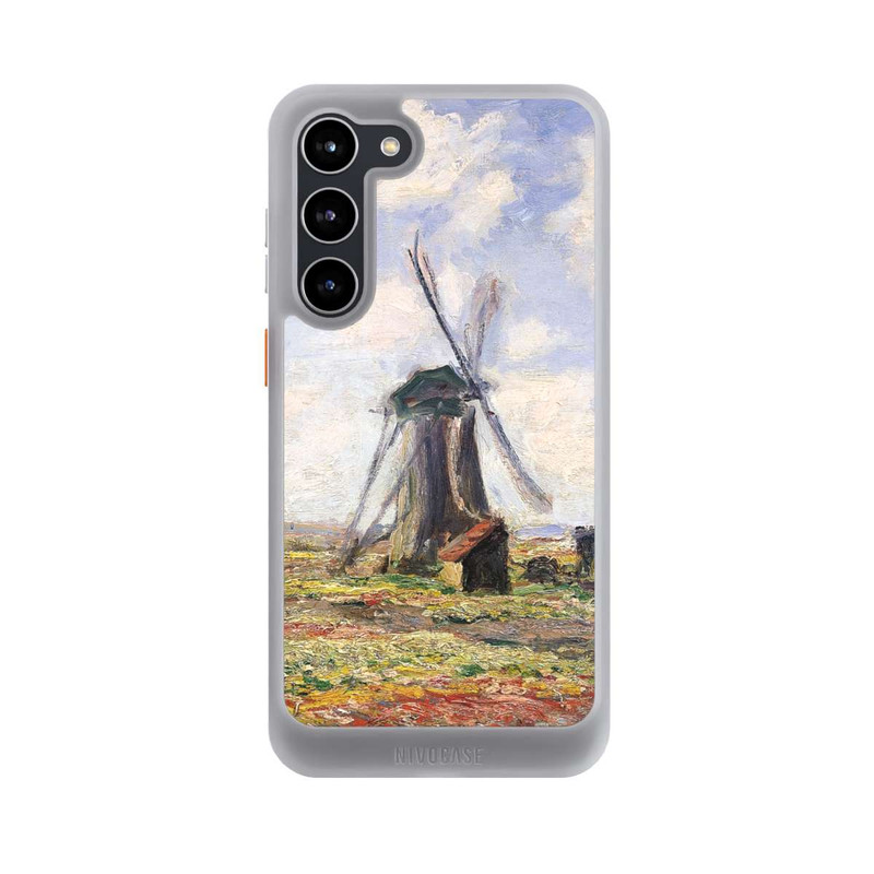 Galaxy S23 + NIVOcore Tulpenfelder mit der Rijnsburger Windmühle von Claude Monet