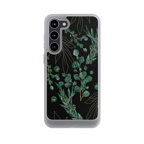 Samsung Galaxy S23+ NIVOcore Feuilles d'Eucalyptus Fond Noir