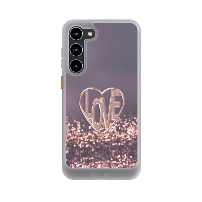 Galaxy S23 + NIVOcore Love Glitter Pink