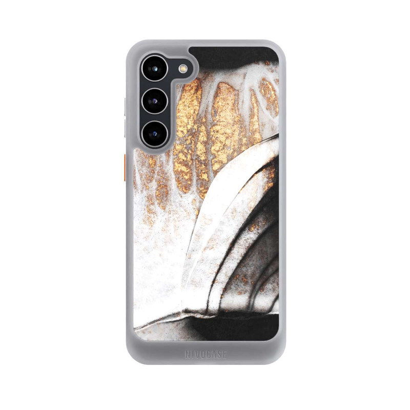 Galaxy S23 + NIVOcore Schwarze und goldene Adern