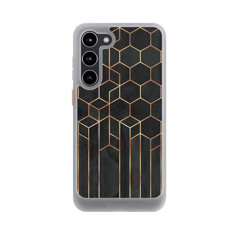 Galaxy S23 + NIVOcore Schwarze Sechsecke
