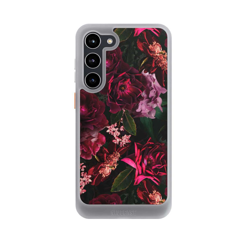 Galaxy S23 + NIVOcore Dunkle romantische Vintage Rosen und Pfingstrosen
